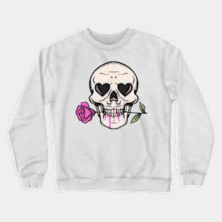 skeleton valentine, skull heart Crewneck Sweatshirt